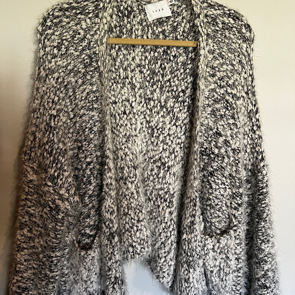 Cozy Black and White Knit Sweater